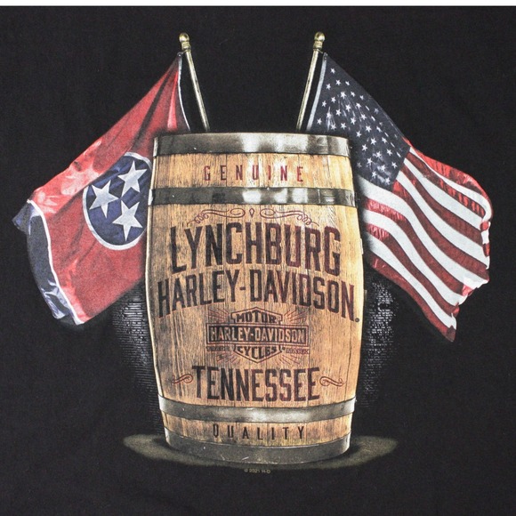 Harley-Davidson Other - Harley Davidson Lynchburg Tennessee Graphic Barrel T-Shirt Mens 2XL Black